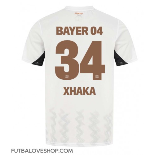 Dres Bayer Leverkusen Granit Xhaka #34 Preč 2024-25 Krátky Rukáv